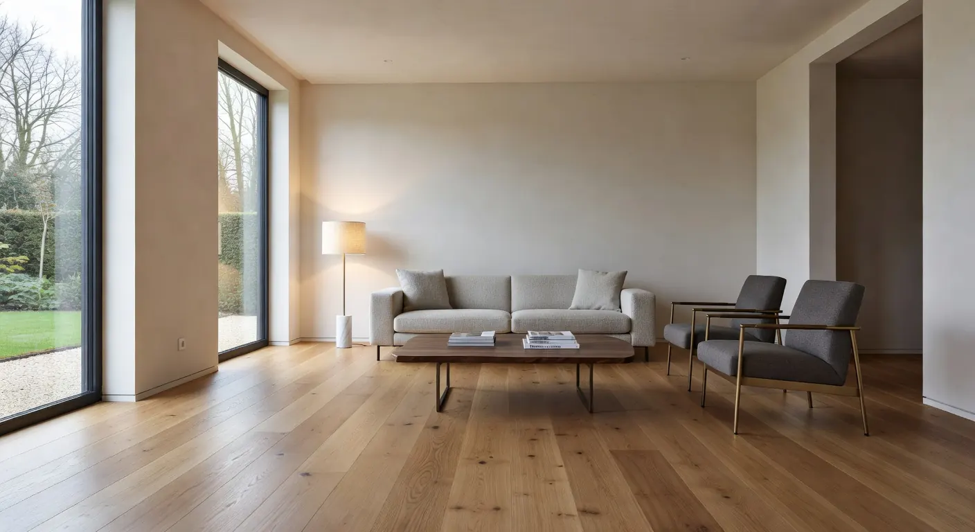 Finitions intérieures modernes intégrées à une maison connectée en 2026