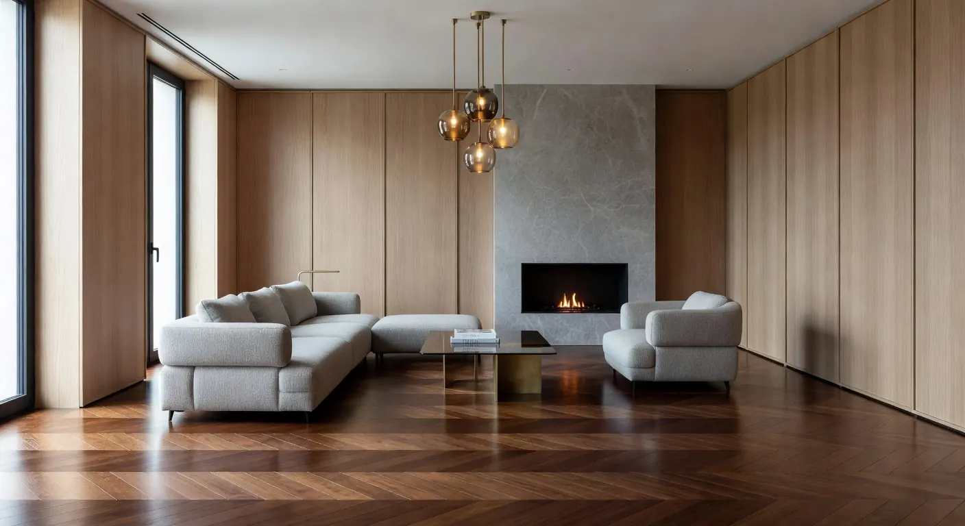 Illustration des finitions intérieures innovantes dans une maison connectée en 2026